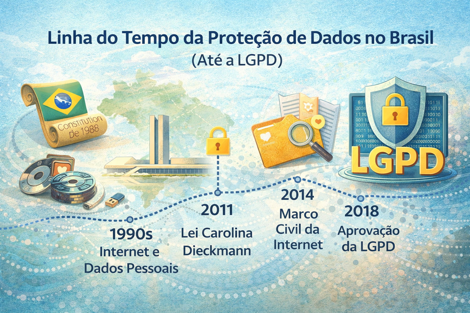 Leia mais sobre o artigo Linha do Tempo da Proteção de Dados no Brasil (Até a LGPD)